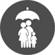 Whole Life Insurance, Man Holding Umbrella, Children, Family